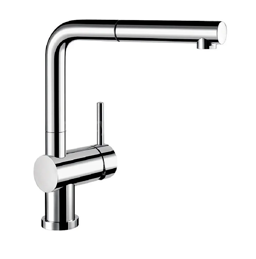 Blanco Linus S - virtuves izlietnes maisītājs, ar izvelkamu pieslēgumu, hroms 512402