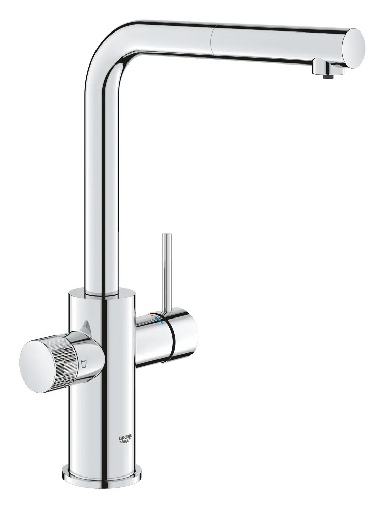 Grohe Blue Pure - virtuves izlietnes maisītājs Minta ar filtra funkciju un izvelkamu dušu, hroms 30601000