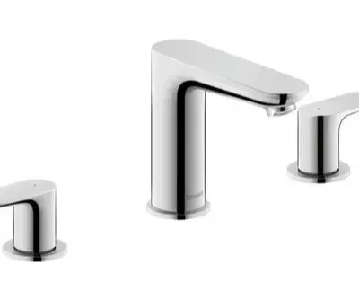 Duravit Wave - izlietnes maisītājs ar Push-Open noteces komplektu, 3 caurumu montāža, hroms WA1060005010