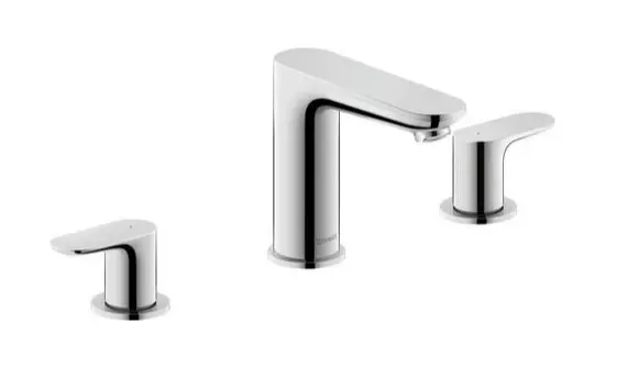 Duravit Wave - izlietnes maisītājs ar Push-Open noteces komplektu, 3 caurumu montāža, hroms WA1060005010