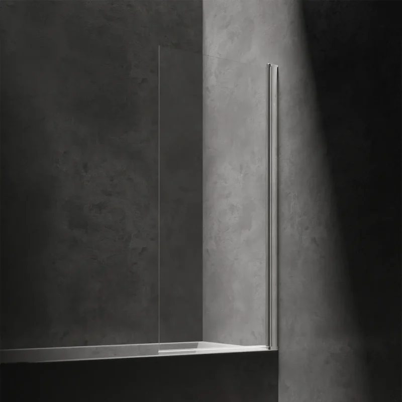 OMNIRES Kingston - vannas ekrāns 70x150 cm, caurspīdīgs stikls/hroms XHE85CRTR