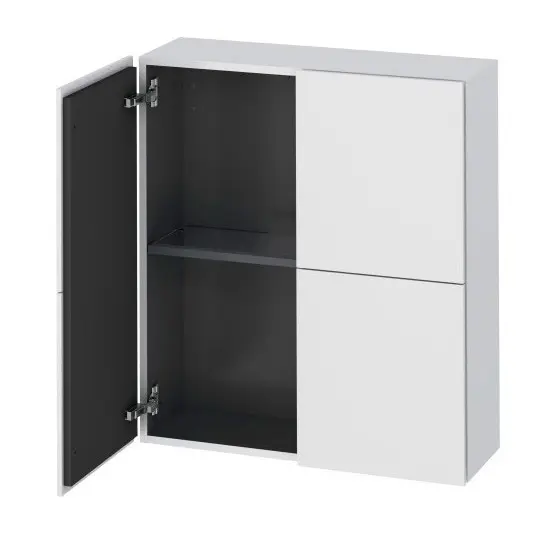 Duravit L-Cube - sānu skapis 80x70x24 cm, 2 durvis, balts matēts LC116701818