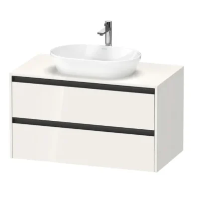 Duravit Ketho.2 - izlietnes skapītis, 57x100x55 cm, 2 atvilktnes, balts spīdīgs K24896022220000