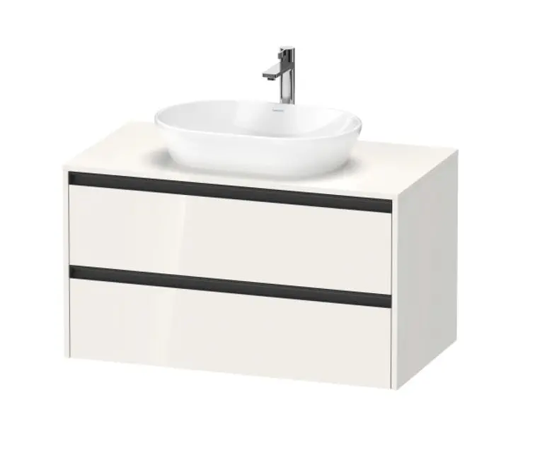 Duravit Ketho.2 - izlietnes skapītis, 57x100x55 cm, 2 atvilktnes, balts spīdīgs K24896022220000