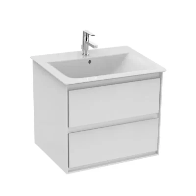 Ideal Standard Connect Air - izlietnes skapītis, 60x44x52 cm, balts spīdīgs/gaiši pelēks matēts E0818KN