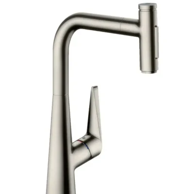 Hansgrohe Talis M51 - virtuves izlietnes maisītājs M5117-H300 ar izvelkamu trauku dušu, sBOX, nerūsējošais tērauds 73867800