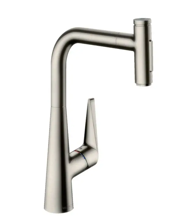 Hansgrohe Talis M51 - virtuves izlietnes maisītājs M5117-H300 ar izvelkamu trauku dušu, sBOX, nerūsējošais tērauds 73867800