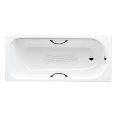 Kaldewei Advantage - Taisnstūra vanna Saniform Plus Star 335, 170x70 cm, ar rokturu caurumiem, pilnībā neslīdoša, balta 133534010001
