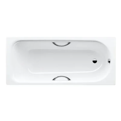 Kaldewei Advantage - Taisnstūra vanna Saniform Plus Star 337, 180x80 cm, ar rokturu caurumiem, balta 133700010001