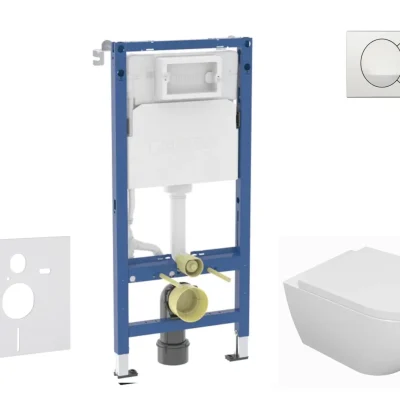 Geberit Duofix - komplekts priekšsienas elements, WC Oudee ar SoftClose sēdekli un Delta vadības plati, balts SANI11CA3128B