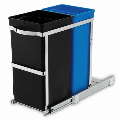Simplehuman atkritumu spaiņi - iebūvējams atkritumu spainis, sadalīts, 20/15 l CW1016