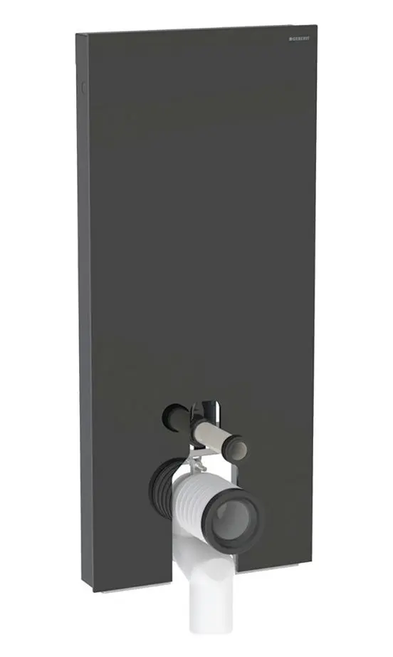 Geberit Monolith Plus - sanitārais modulis stāvošam WC, 114 cm, pieslēgums apakšā, stikls/melns 131.233.SJ.7