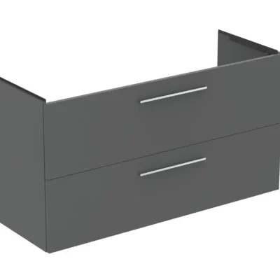 Ideal Standard i.Life A - izlietnes skapītis, 120x44x63 cm, 2 atvilktnes, pelēks matēts kvarcs T5258NG
