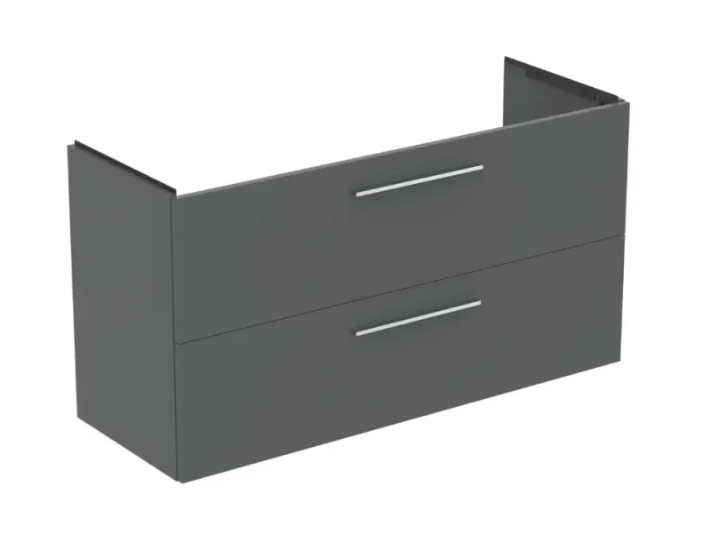 Ideal Standard i.Life A - izlietnes skapītis, 120x44x63 cm, 2 atvilktnes, pelēks matēts kvarcs T5258NG