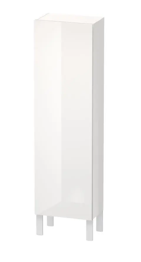 Duravit L-Cube - augstais skapis 132x40x24 cm, labais, balts spīdīgs LC1168R2222