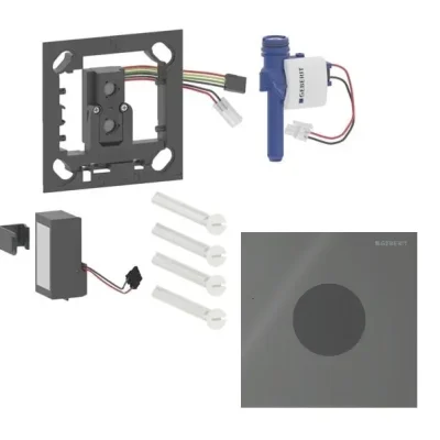 Geberit - Elektroniskā pisuāra skalošanas vadība tips 40, darbība ar baterijām, Bluetooth, stikls/Lava 116.034.JK.1