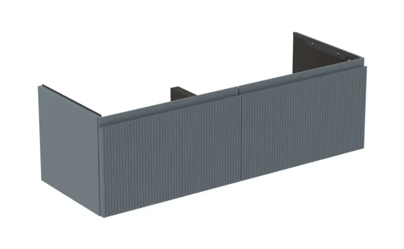 Ideal Standard Finesse - izlietnes skapītis 120x44x37 cm, 2 atvilktnes, Ribbed matēts Ashblue E3389UQ