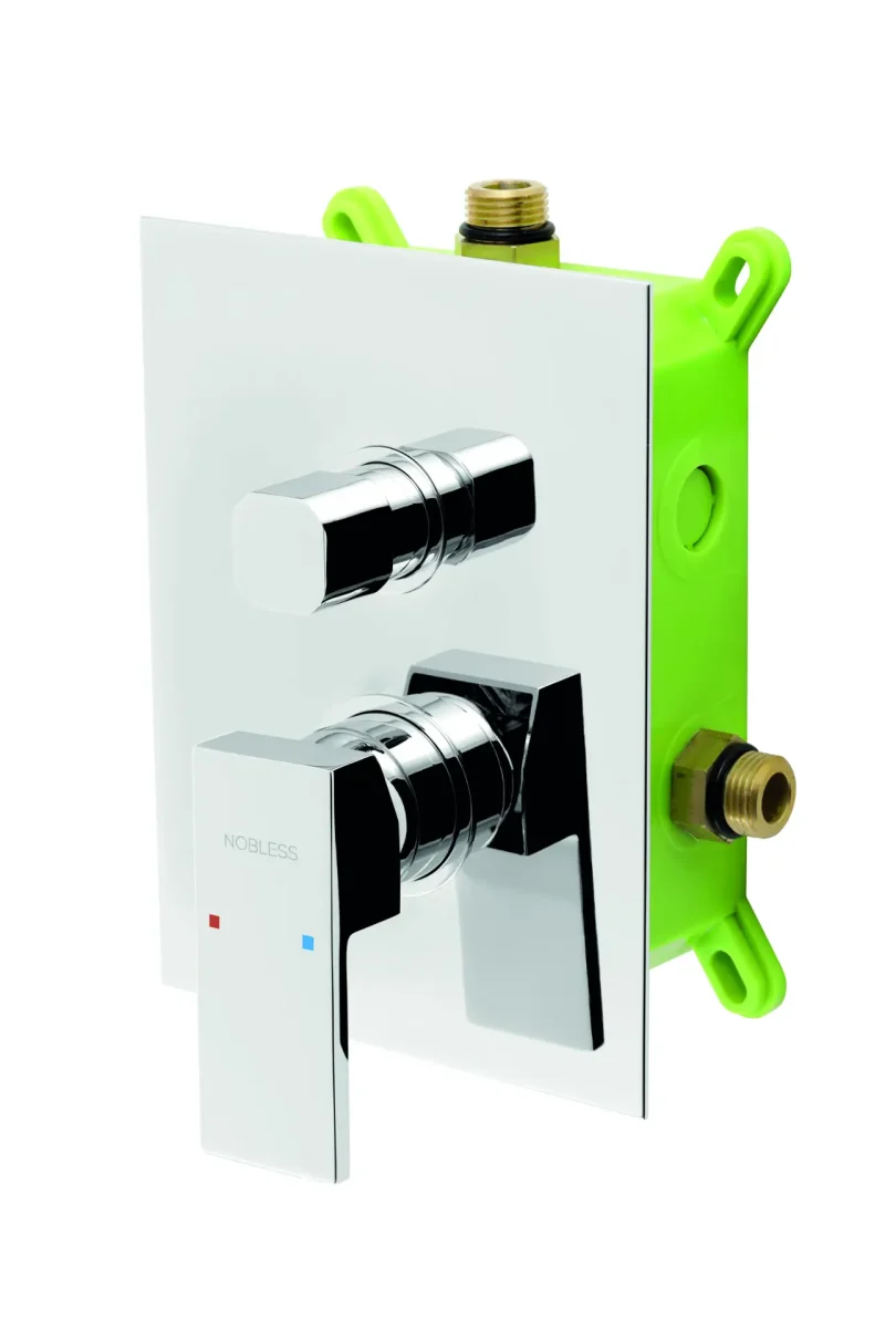 Novaservis Nobless Edge - zemapmetuma maisītājs, 2 patērētājiem, ar iebūvējamo korpusu, hroms BOX36051R,0