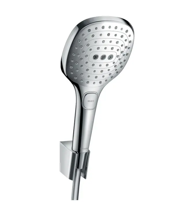 Hansgrohe Raindance Select E - dušas galva E 120, ar piederumiem, 3 strūklas, hromēta 26700000