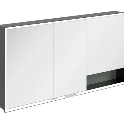Villeroy & Boch My View+ - spoguļskapītis ar LED apgaismojumu 140x75x17 cm, 3 durvis, Soft Green/Mattmelns B48214AF
