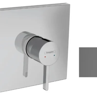 Hansgrohe Finoris - dušas maisītājs zemapmetuma montāžai, hroms melns birstēts 76615340
