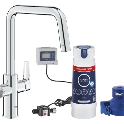 Grohe Blue Pure - komplekts virtuves izlietnes maisītājs Start ar Ultrasafe filtru, hroms 30594000