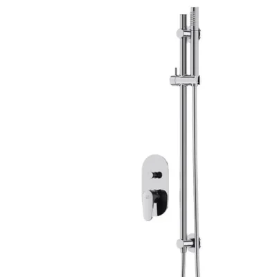 Cersanit Inverto - dušas komplekts ar zemapmetuma maisītāju, ar montāžas korpusu, diametrs 25 cm, hroms S952-005
