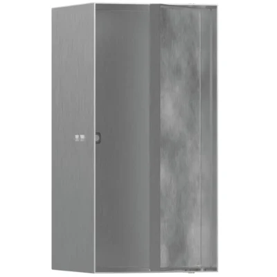 Hansgrohe XtraStoris Rock - sienas niša ar durtiņām, 30x15x14 cm, matēts nerūsējošais tērauds 56088800