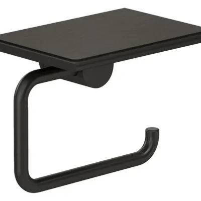 Kludi Vela R - tualetes papīra turētājs ar plauktiņu, Gunmetal birstēts 58971N2