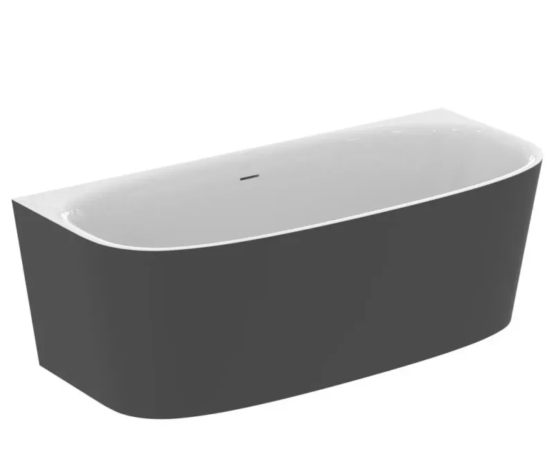 Ideal Standard Dea - brīvi stāvoša vanna pie sienas, 180x80 cm, balta/melna T9940V3
