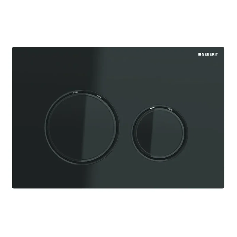 Geberit Sigma21 - vadības plate, 2 daudzumu skalošana, melns/hromēts melns 115.651.SJ.1