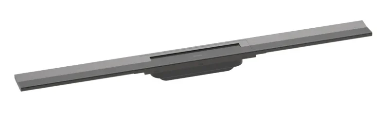 Hansgrohe RainDrain Flex - dušas noteka 800 ar nerūsējošā tērauda resti, saīsināma, brīva montāža, melni hromēta, matēta 56044340