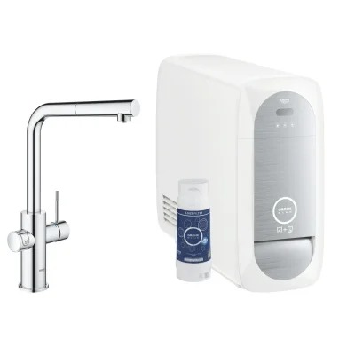 Grohe Blue Home - virtuves izlietnes maisītājs Connected ar izvelkamu dušu, ar dzesēšanas ierīci un filtrēšanu, hroms 31927001