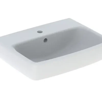 Geberit Selnova Square - rokas izlietne 45x35 cm, ar 1 caurumu maisītājam, ar pārplūdi, balts 500.322.01.7