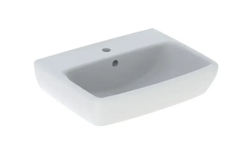 Geberit Selnova Square - rokas izlietne 45x35 cm, ar 1 caurumu maisītājam, ar pārplūdi, balts 500.322.01.7