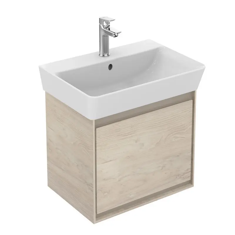 Ideal Standard Connect Air - izlietnes skapītis Cube 50 cm, gaiša priede/gaiši brūna laka matēta E0842UK