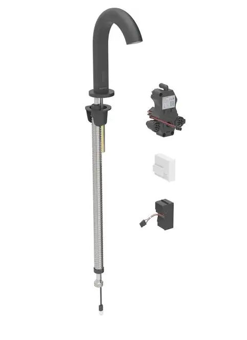 Geberit Piave - elektroniska izlietnes maisītājs, tīkla barošana, easy to clean, matēti melns 116.182.14.1