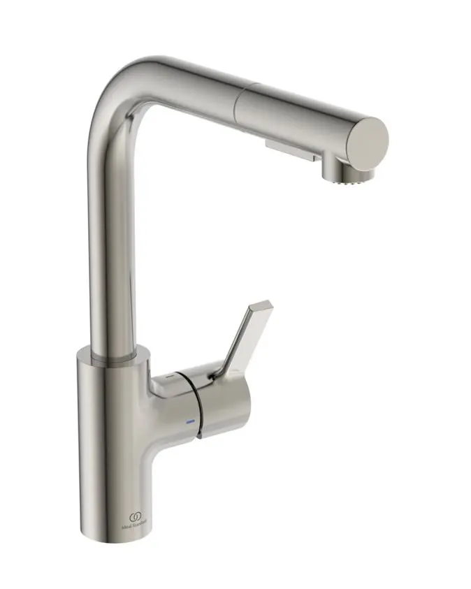Ideal Standard Gusto - virtuves izlietnes maisītājs ar izvelkamu dušu, tērauds BD420GN