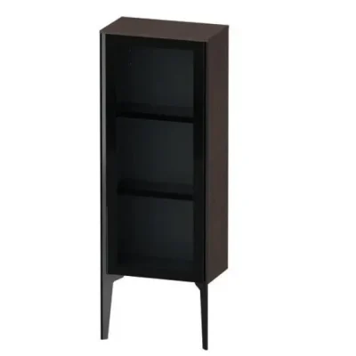 Duravit Xviu - skapis 89x40x24 cm, 1 durvis, eņģes labajā pusē, stikls/tumšs ozols XV1360RB272
