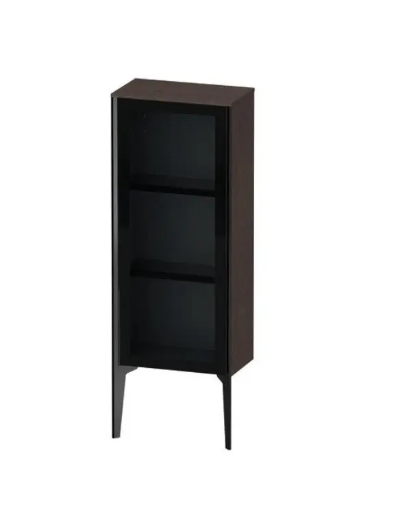 Duravit Xviu - skapis 89x40x24 cm, 1 durvis, eņģes labajā pusē, stikls/tumšs ozols XV1360RB272