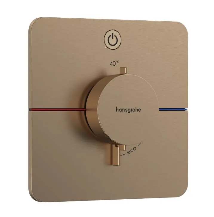 Hansgrohe ShowerSelect Comfort - zemapmetuma termostata maisītājs, birstēta bronza 15581140