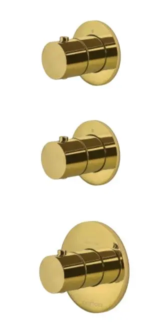 Paffoni Modular Box - termostatiskais maisītājs - zemapmetuma, 2 patērētājiem, zelts MDE018HG