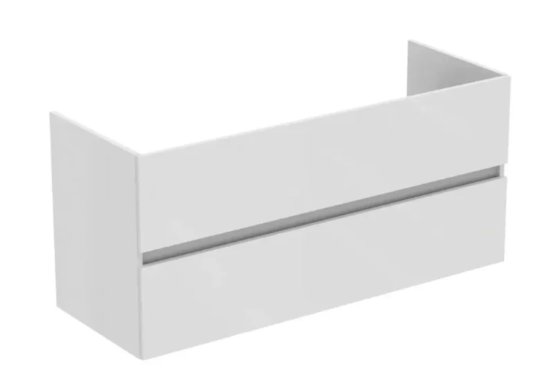 Ideal Standard Eurovit+ - izlietnes apakškabinets, 55x120x44 cm, 2 atvilktnes, balts spīdīgs R0266WG