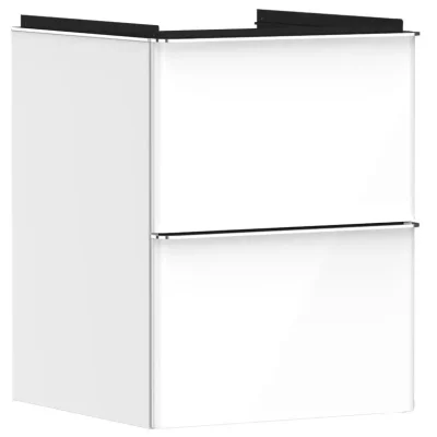 Hansgrohe Xelu Q - izlietnes skapītis, 63x48x50 cm, 2 atvilktnes, balts spīdīgs/hroms 54019000