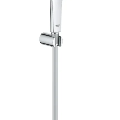 Grohe Rainshower SmartActive - sienas turētāja komplekts 130 9,5 l/min, 3 strūklu veidi, turētājs un šļūtene, Moon White 26581LS0