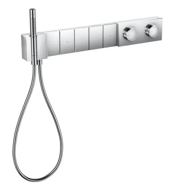 Axor Edge - termostata dušas maisītājs Select 680/100 - zemapmetuma 5 patērētājiem, hroms / dimanta slīpējums 46731000
