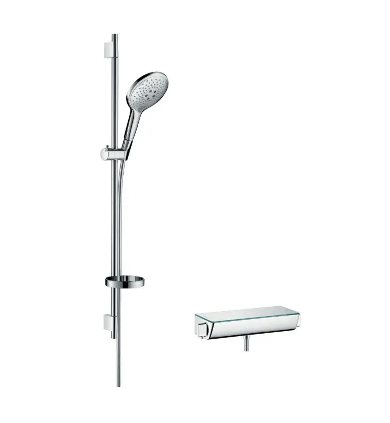 Hansgrohe Raindance Select S - dušas komplekts ar termostata maisītāju 15 cm, 3 strūklas, hromēts 27037000