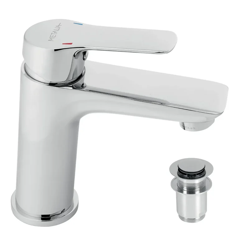 Novaservis Metalia 54 - izlietnes maisītājs ar ClickClack noteces komplektu, Eco, hroms 54002,0