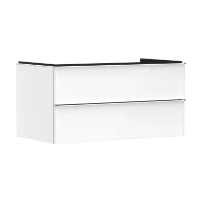 Hansgrohe Xelu Q - izlietnes apakškabinets, 50x98x55 cm, 2 atvilktnes, balts spīdīgs/hroms 54078000