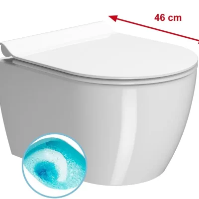 Sapho Pura - piekaramais WC, Swirlflush, ExtraGlaze, balts 880211